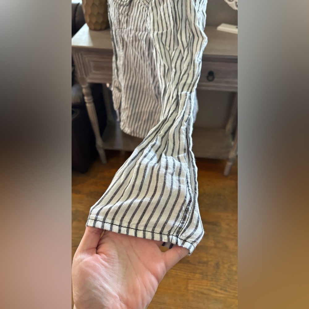Chico’s Linen Striped Button Down - Picture 4 of 7